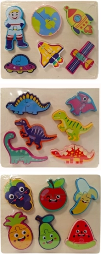 Drewniane puzzle dla dzieci ze zwierzętami i narzędziami