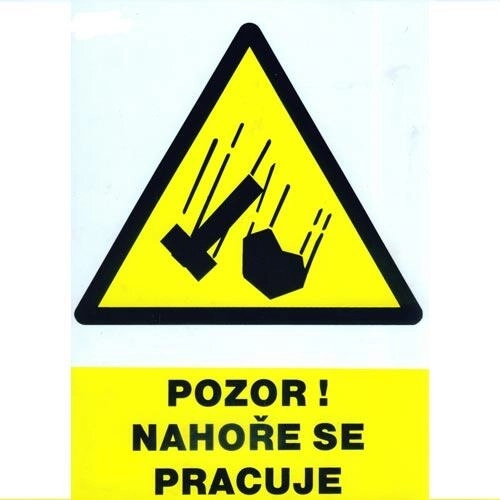 Tabliczka bezpieczeństwa Uwaga! Prace na wysokości A4 plastik