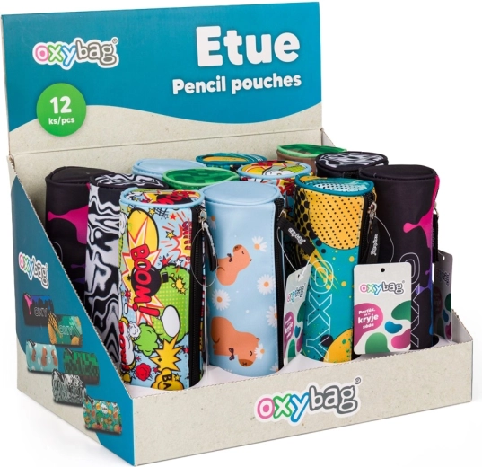 Oxybag piórnik etui okrągłe assort (box ekspozycyjny 12 szt.)