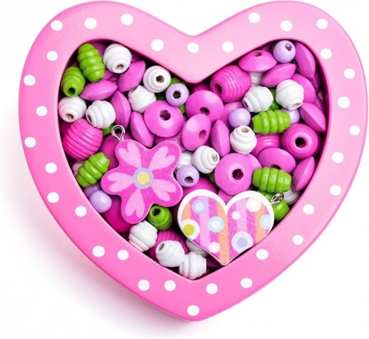 Zestaw koralików do nawlekania Serduszko