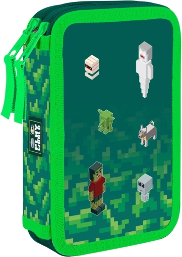 Dwupiętrowy szkolny piórnik PLAYWORLD bez wyposażenia