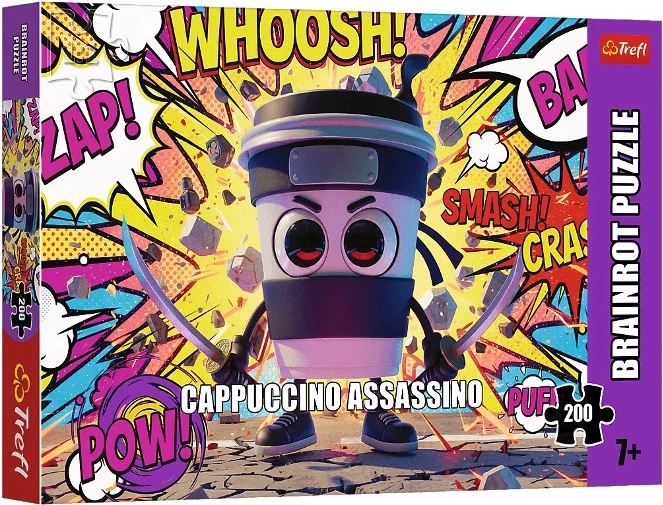 Puzzle Trefl BrainRots Cappuccino Assassino 200 elementów