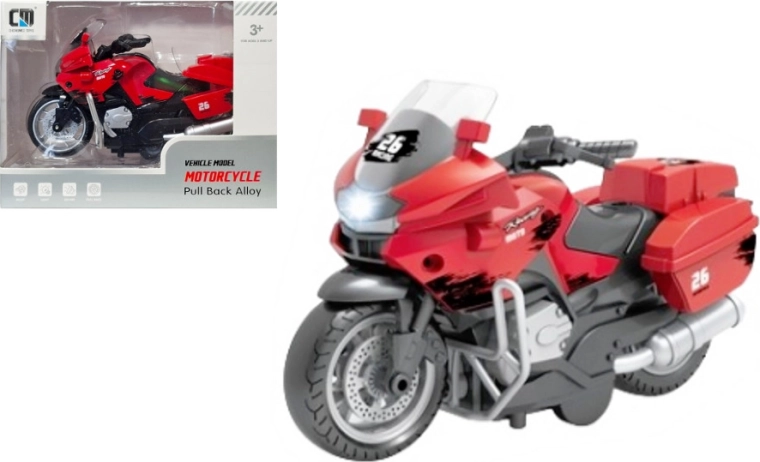 Motocykl z napędem na mechanizm sprężynowy i ze światłem