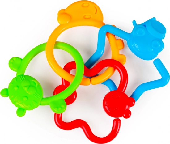 Grzechotka z kształtami zwierzątek dla niemowląt