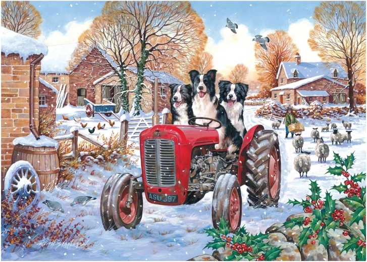 Puzzle Psie życie na farmie 1000 elementów