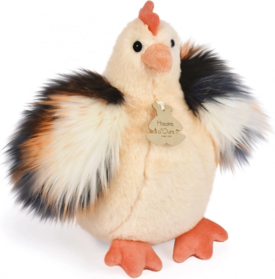 Pluszowa kurka beżowa 20 cm Doudou Histoire d'Ours