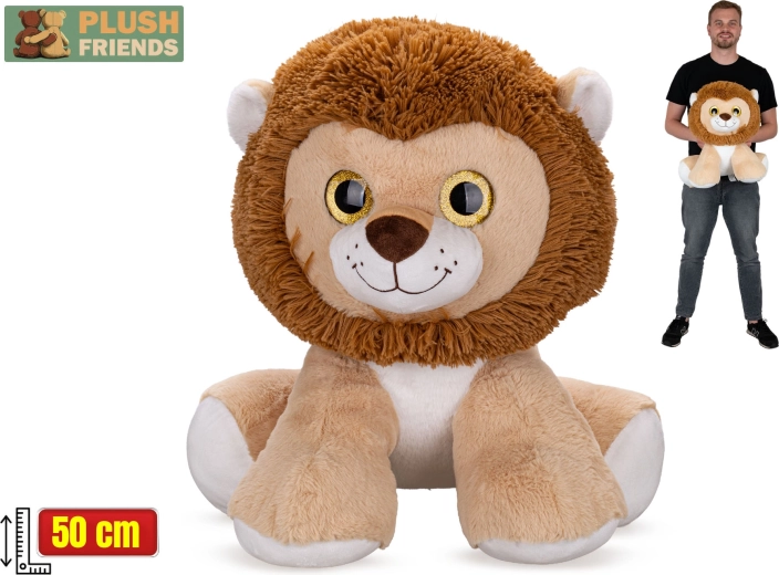 Plush Friends pluszowy lew 50 cm, siedzący