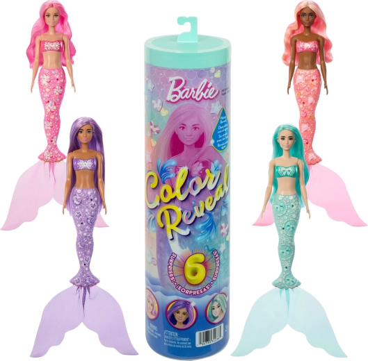 Barbie Color Reveal niespodzianka – syrenka z akcesoriami
