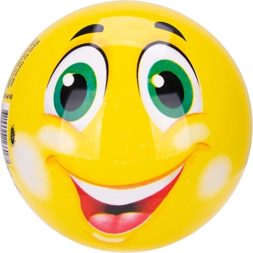 Kolorowa piłka z wesołą buźką 13 cm