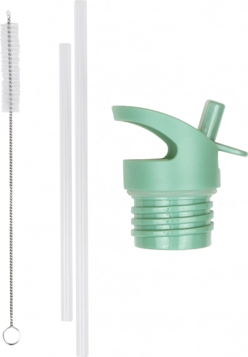 A Little Lovely Company zestaw zakrętki, szczoteczki i słomki do butelki ze stali nierdzewnej 350 ml – Przyjaciele