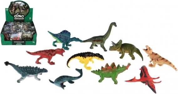 Plastowe mini dinozaury 7–9 cm, mix gatunków w woreczku