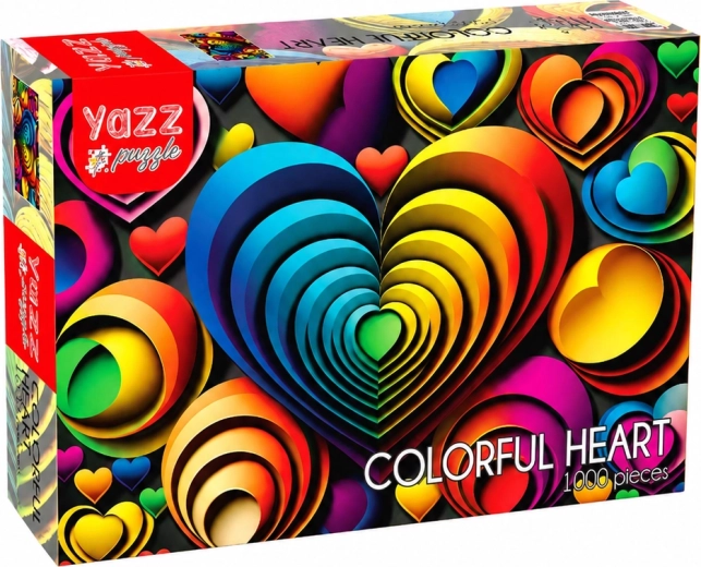 YAZZ Puzzle Kolorowe serca 1000 elementów