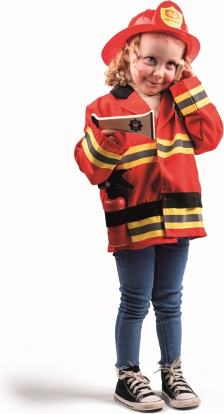 Dziecięcy strażacki kostium BIGJIGS TOYS z dodatkami