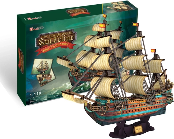 3D puzzle żaglowiec San Felipe – 248 elementów