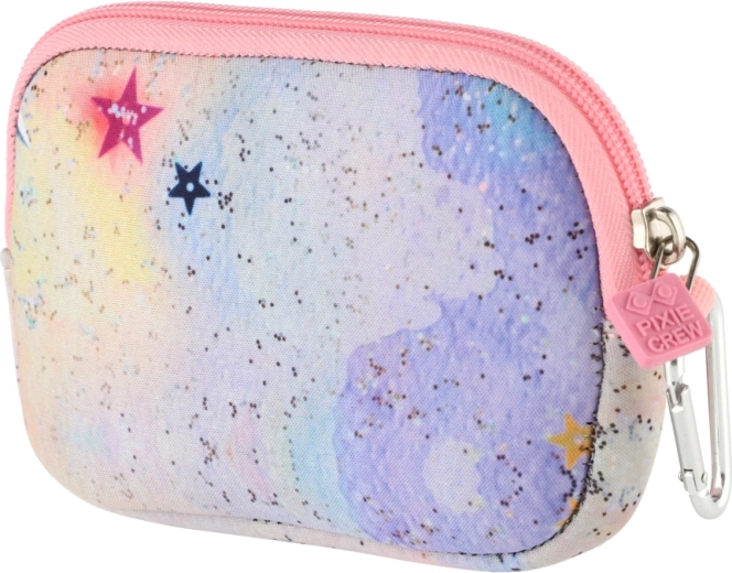 Pixie Crew mała różowa saszetka Glitternox z pikselami