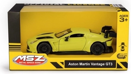 Model MSZ Aston Martin Vantage ze światłem i dźwiękiem, żółty