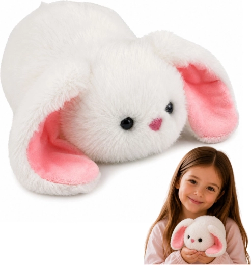 Pluszowy króliczek z długimi uszami biały 16 cm - 1 sztuka