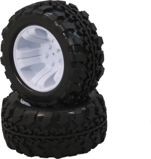Koła z oponami Tiger BL 1:10, białe