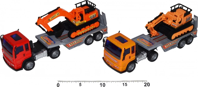 Ciągnik z maszyną budowlaną na napęd bezwładnościowy, 28 cm
