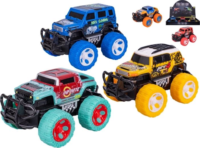 Auto terenowe na napęd bezwładnościowy 14 cm