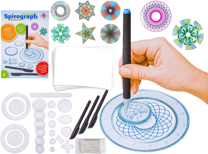 Spirograf – kreatywny zestaw do rysowania z szablonami i flamastrami