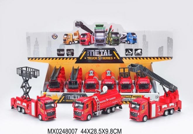 Metalowy model samochodu strażackiego 1:32