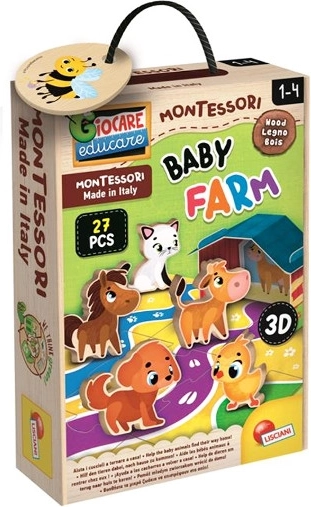 Drewniana farma Montessori dla dzieci