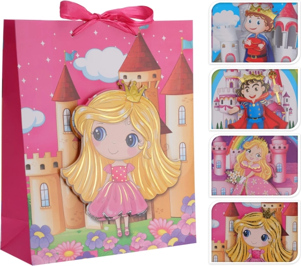 Torebka prezentowa 3D dla dzieci 40 × 30 × 12 cm, mix dekorów