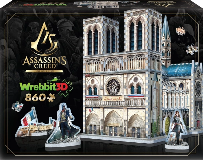 3D puzzle Assassin's Creed Unity: Katedra Notre-Dame 860 elementów