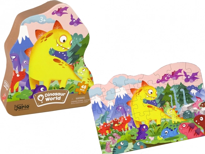 Puzzle Dinozaury wulkan 48 elementów