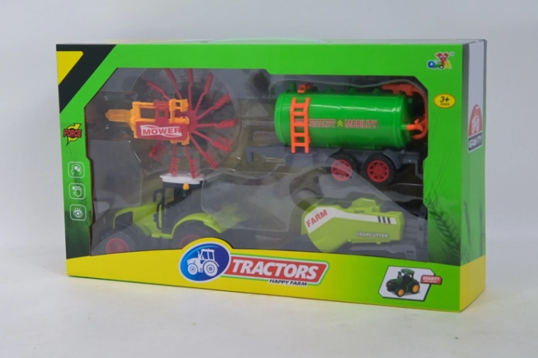 Zestaw rolniczy: traktor + 3 maszyny