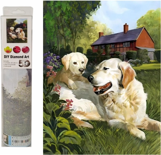 Mozaika diamentowa – labradory