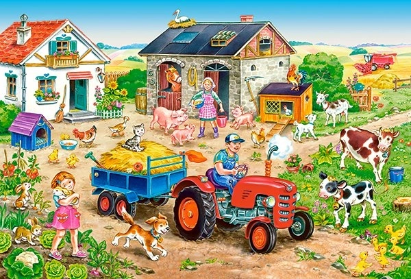 Puzzle maxi 40 elementów LIFE ON THE FARM od CASTORLAND