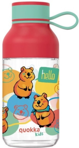 Dziecięca butelka tritanowa Quokka Kids Ice Happy Quokka z pętelką 430 ml