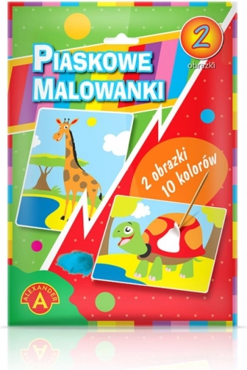 Piaskowe kolorowanki żyrafa i żółw ALEXANDER