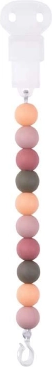 Silikonowy klips do smoczka Nattou Peach bez BPA