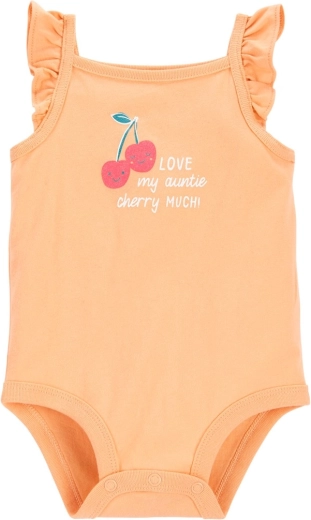 Body na ramiączkach CARTER'S orange cherry dla dziewczynki - 1 szt. – 9m