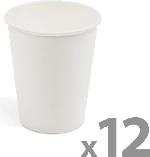 Białe kubeczki papierowe 2,5 dl, 12 szt.