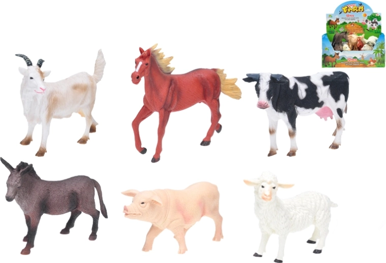Zwierzęta z farmy – zestaw figurek 15–20 cm, 6 gatunków