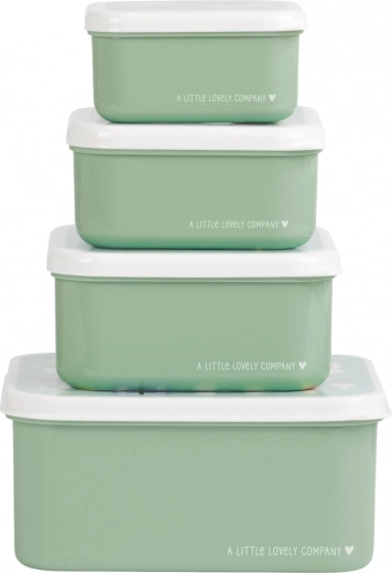 Zestaw czterech pojemników śniadaniowych A Little Lovely Company – Radość
