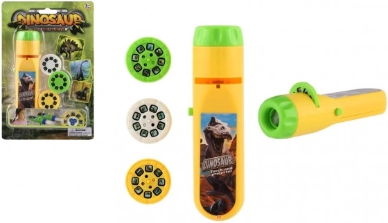 Dziecięcy projektor dinozaury 13 cm z projekcją świetlną