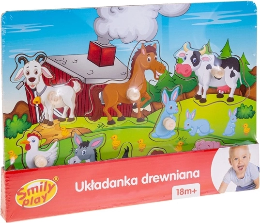 Smily Play drewniana układanka "Na farmie"