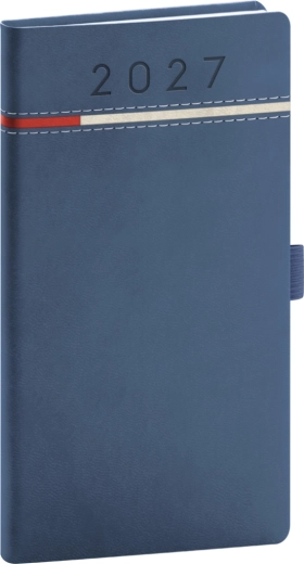 Notique kieszonkowy terminarz Tomy 2027 niebiesko-czerwony 9 × 15,5 cm