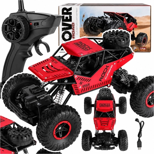 Terenowe auto zdalnie sterowane 4x4 1:16 czerwone