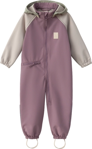 Softshellowy kombinezon LEOKID Color block Minnow pink, rozmiar 86 (18–24 miesiące)
