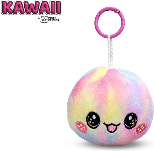 Plush Friends Kawaii tęczowy pluszowy brelok do kluczy Bao bułeczka 8 cm