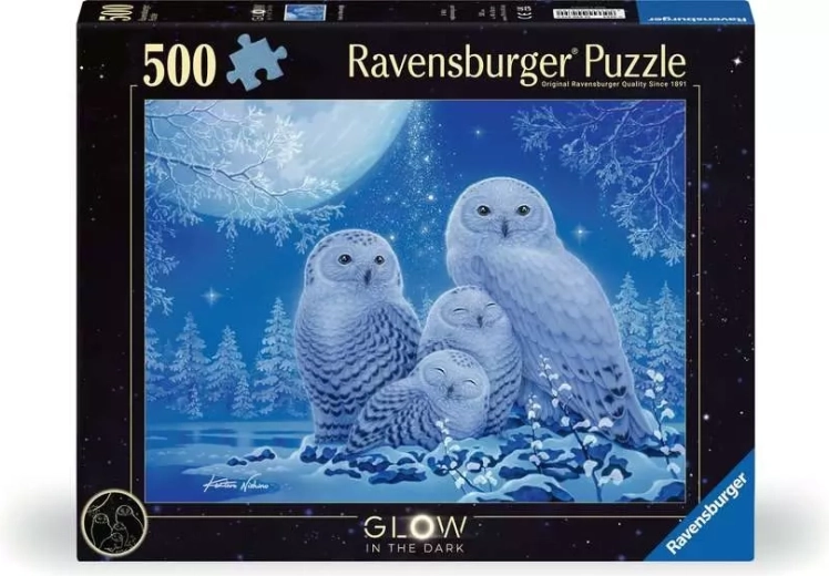 Ravensburger świecące puzzle Sowy o świcie księżyca 500 elementów