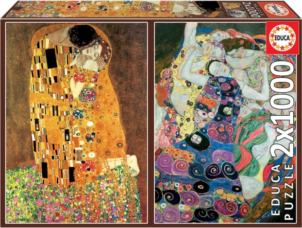 Puzzle EDUCA Pocałunek i Dziewczyny 2x1000 elementów