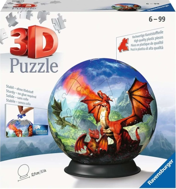 Ravensburger 3D Puzzleball Mistyczny Smok 73 elementy