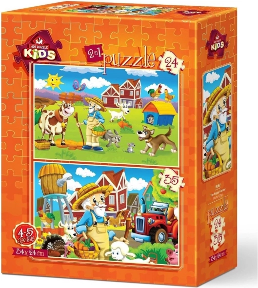 Puzzle Szczęśliwy farmer 24 + 35 elementów